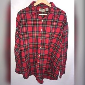Red plaid L.L. Bean button down.
